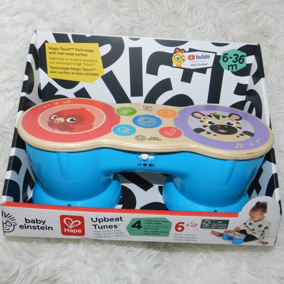 Baby Einstein Upbeat Tunes Magic Touch Wooden Drum Musical Toy🆕Ships Fast💨⚡🚚 - Picture 1 of 14